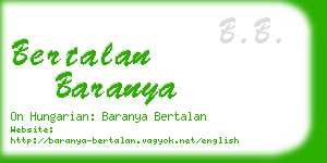 bertalan baranya business card